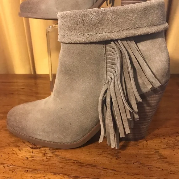Jessica Simpson JP-Callaghan Booties, Color: Taupe, Cow Split SUEDE, Booties, 8M - Picture 2 of 11